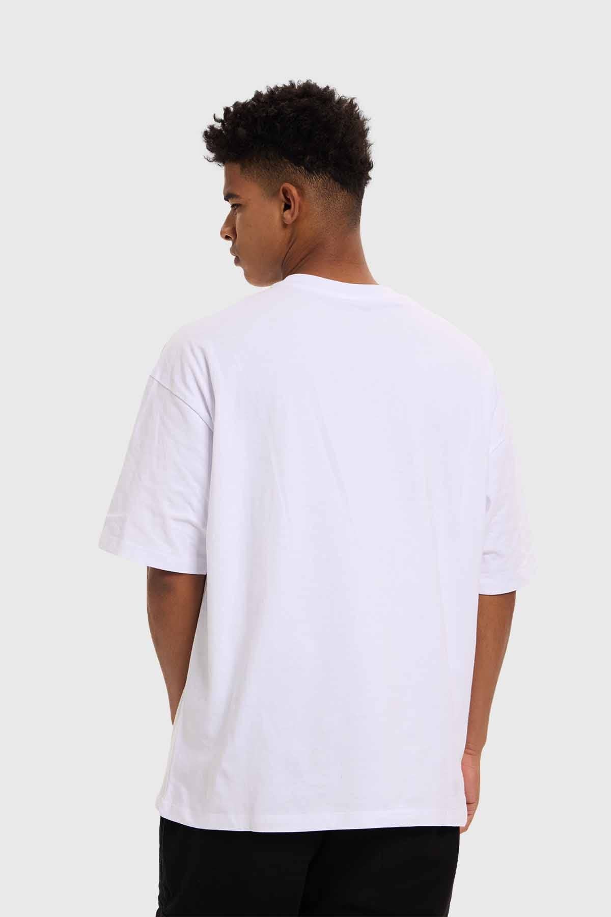 Polera Hombre Oversize Blanco