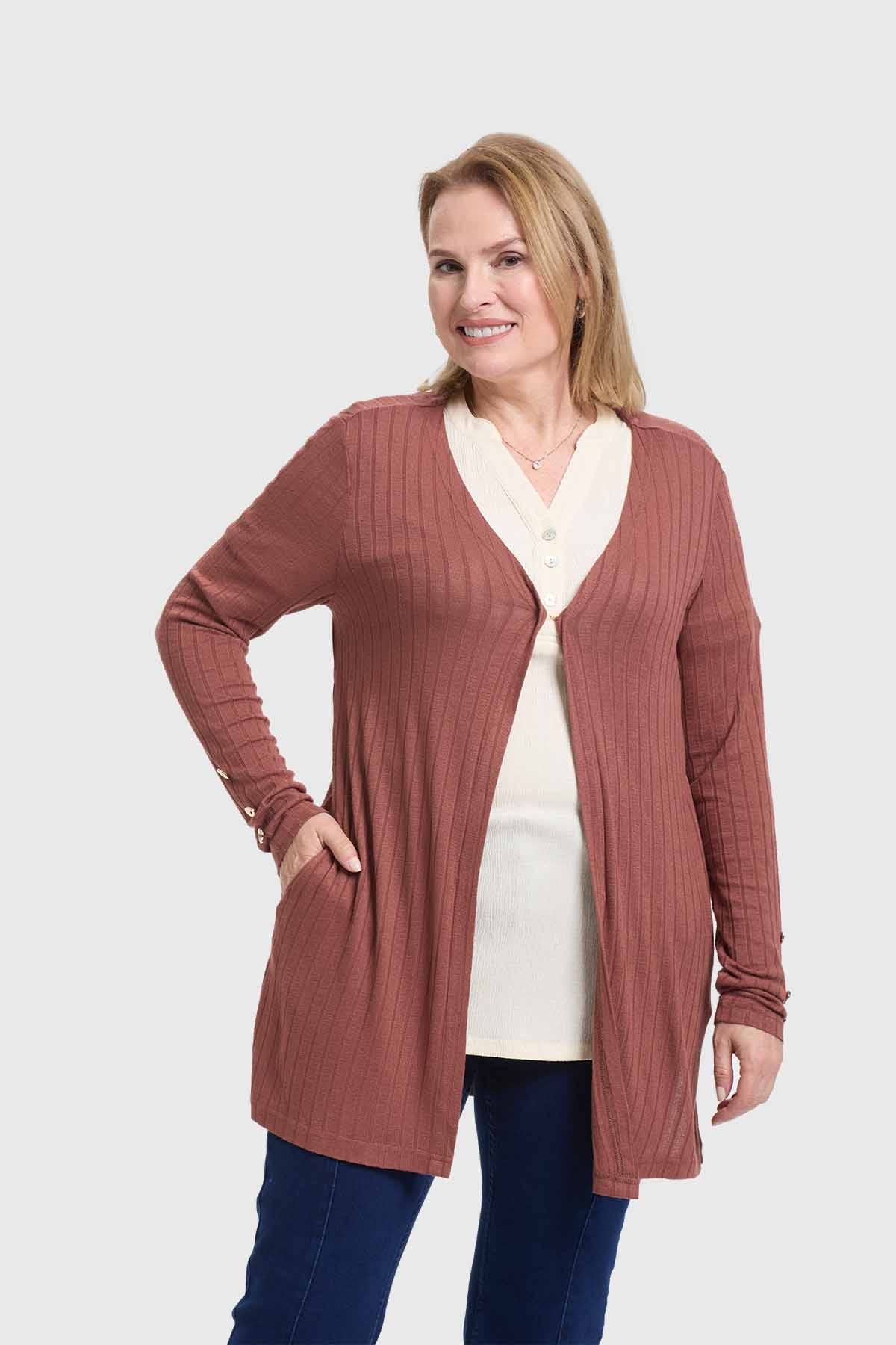Sweater Mujer Tapado Café