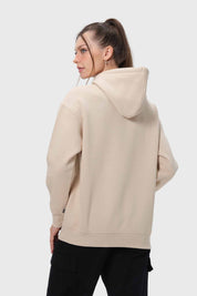 Polerón Mujer Canguro Print Beige