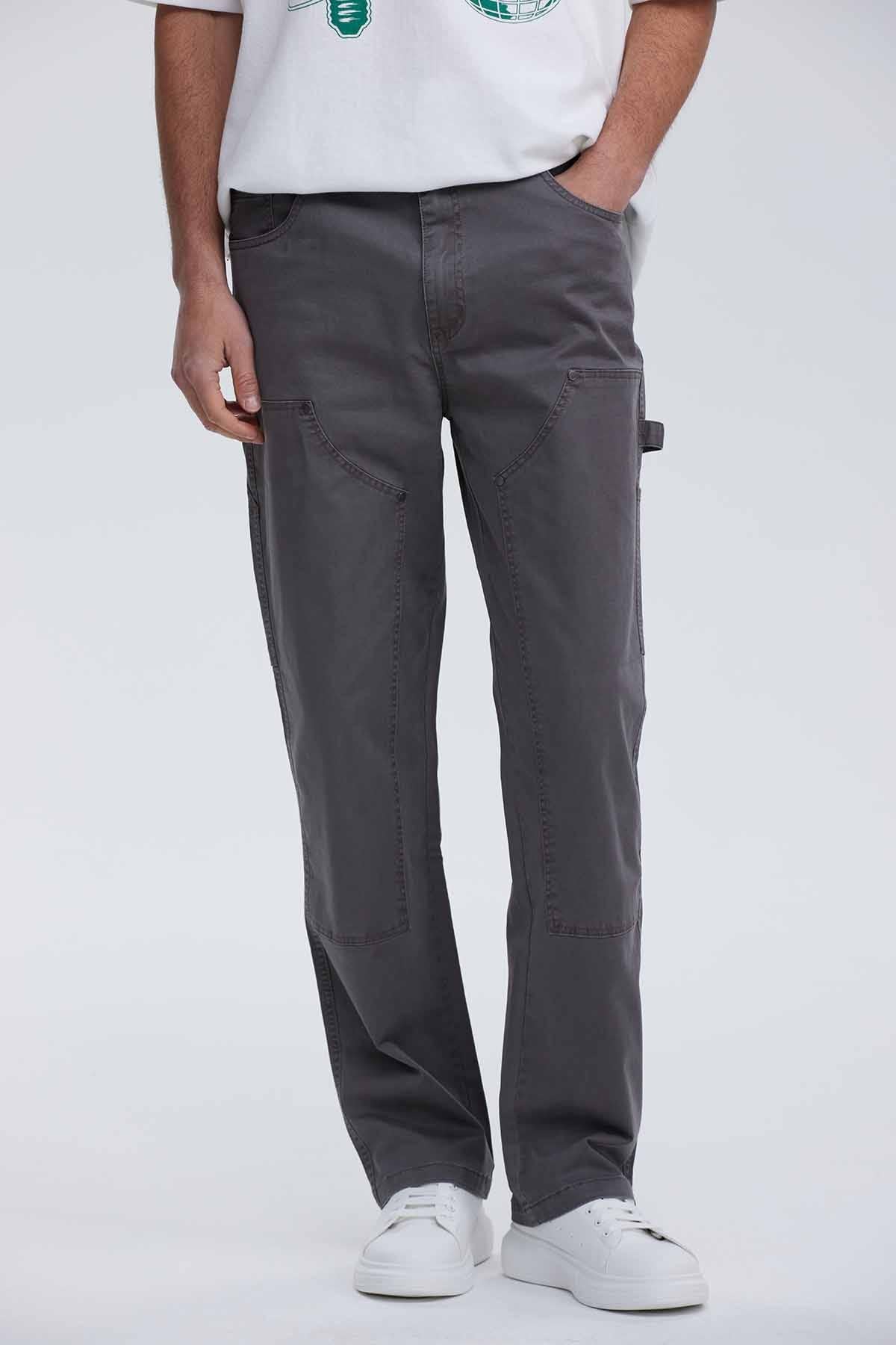 Pantalón Hombre Cargo Double Knee Gris