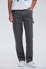 Pantalón Hombre Cargo Double Knee Gris