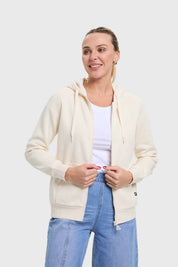 Polerón Mujer Hoodie Crudo