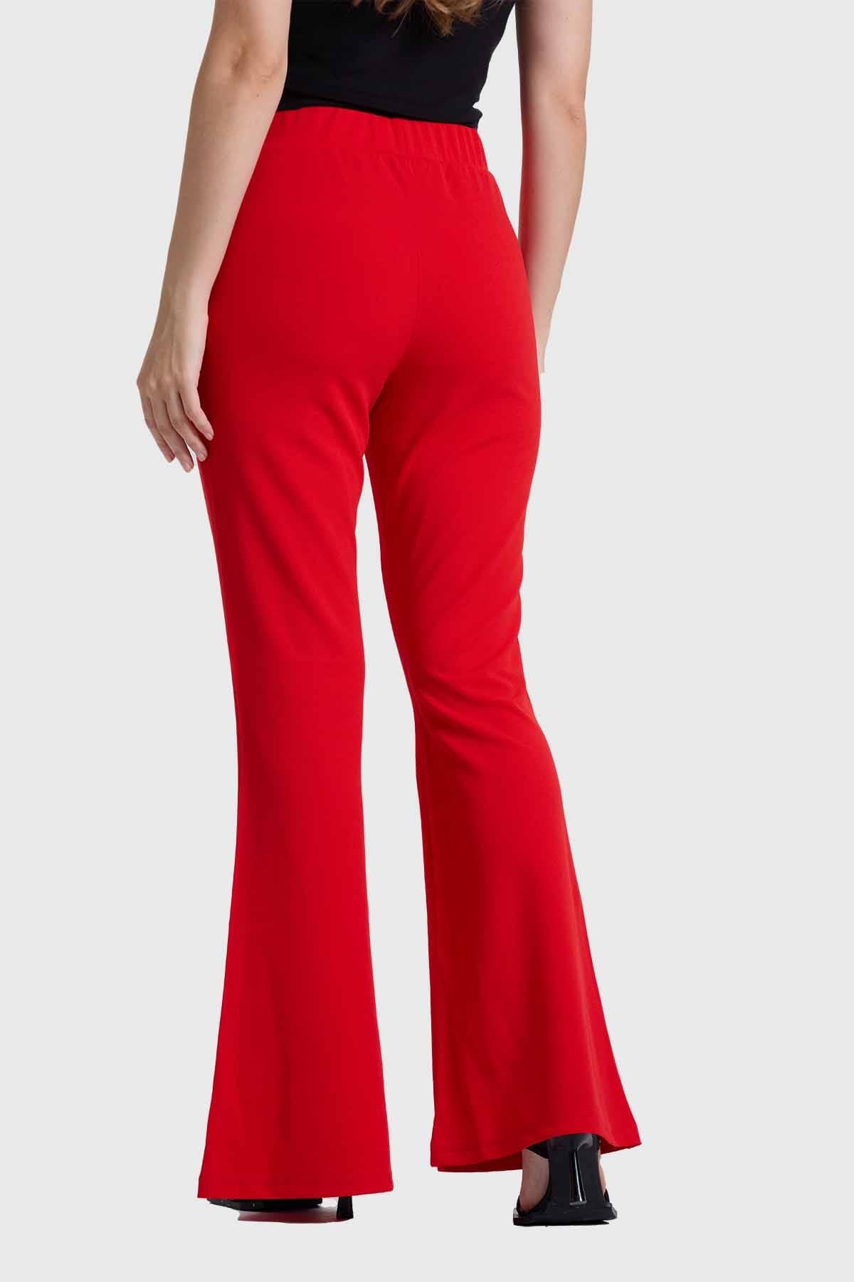 Pantalón Mujer Palazzo Rojo