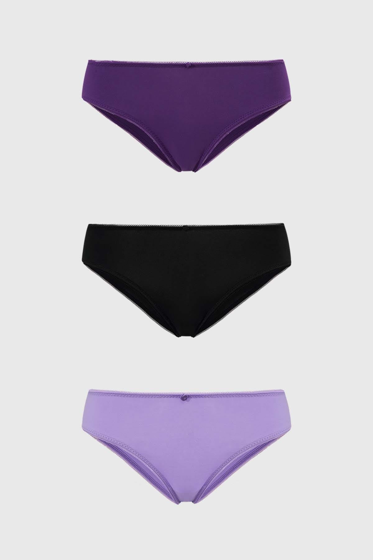 Calzón Mujer Bikini Algodón Lila