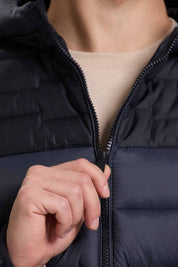 Parka Hombre Bicolor Negro