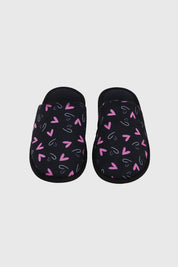 Pantufla Mujer Estampada Negro