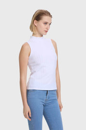 Polera Mujer Rib Blanco