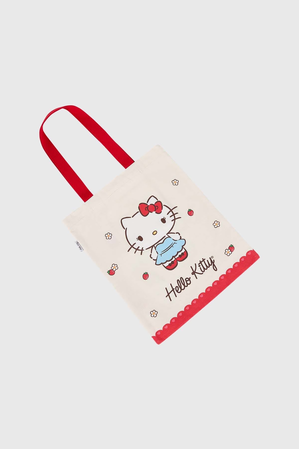 Bolsa Home Hello Kitty Flores Rojo