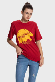 Polera Mujer Oversize Burdeo