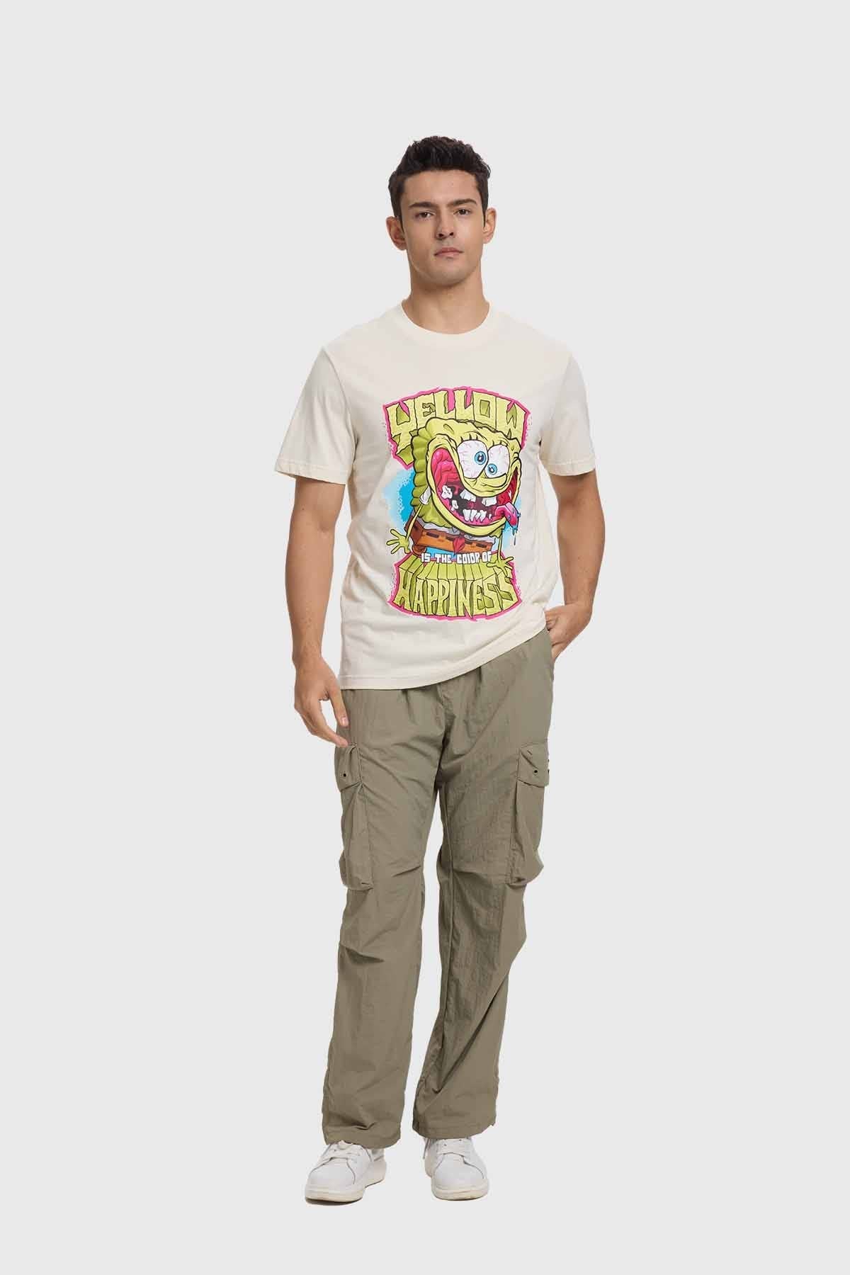 POLERA HOMBRE BOB ESPONJA CRUDO