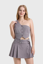 Blusa Mujer Gillette Asimétrico Gris