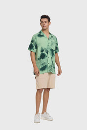 Camisa Hombre Marmolado Verde