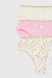 Calzón Niña Tripack Print Rosado