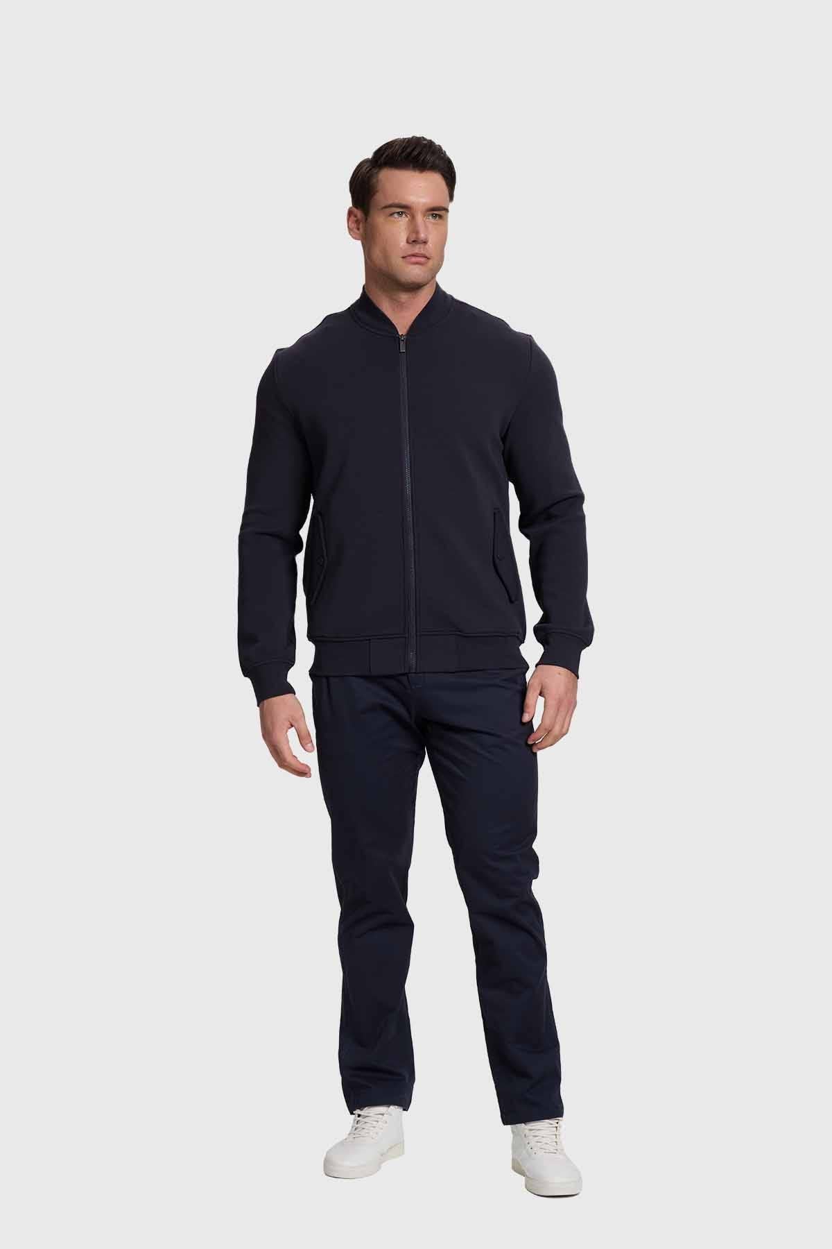 Polerón Hombre Bomber Azul