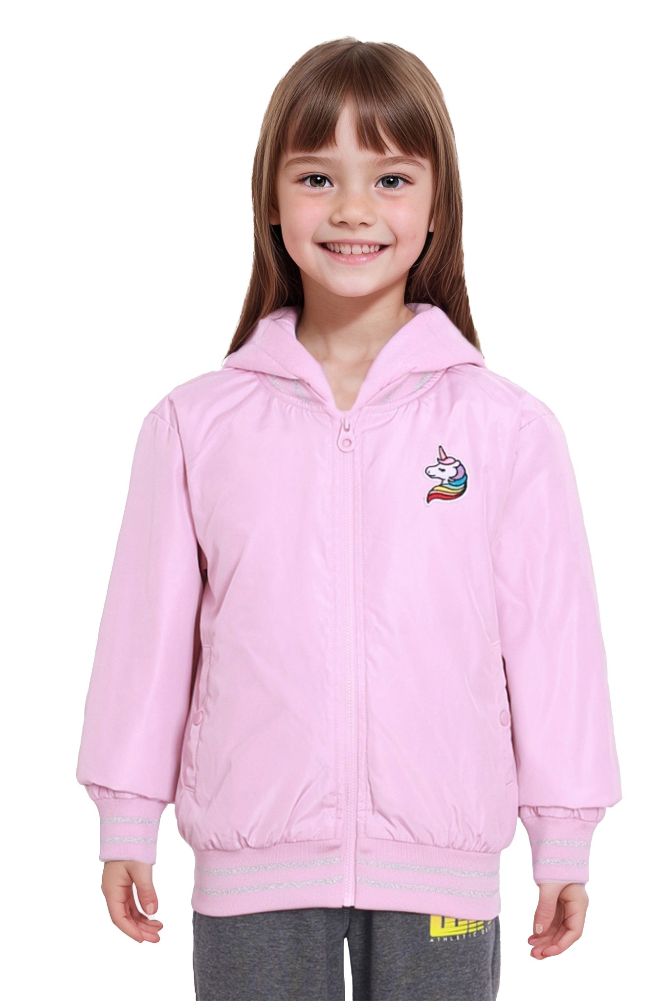 Blouson Bomber Fille Payasa Villana - Veste Légère En Polyester, Manches Longues, Fermeture éclair - Style Décontracté Pour Enfants - 6