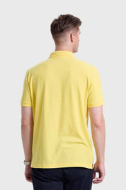 POLERA HOMBRE PIQUE LISA BÁSICA AMARILLO
