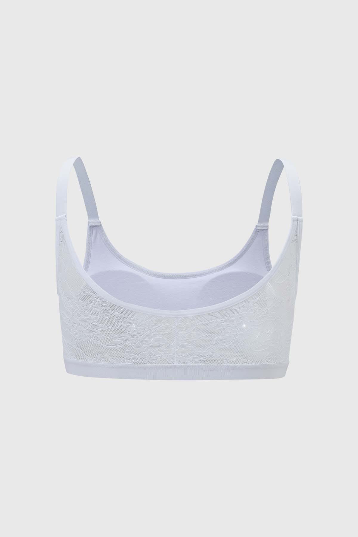 Sostén Mujer Peto Detalle Elástico Blanco