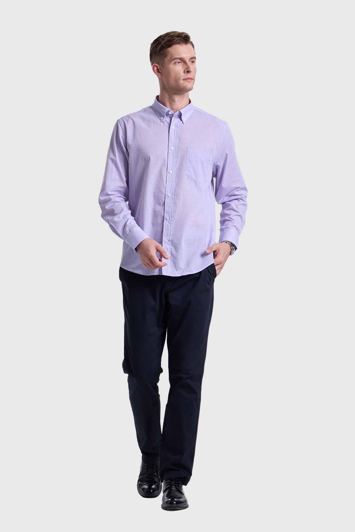 Camisa Hombre Fantasía Lila