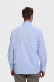 Camisa Hombre Cuadros Celeste