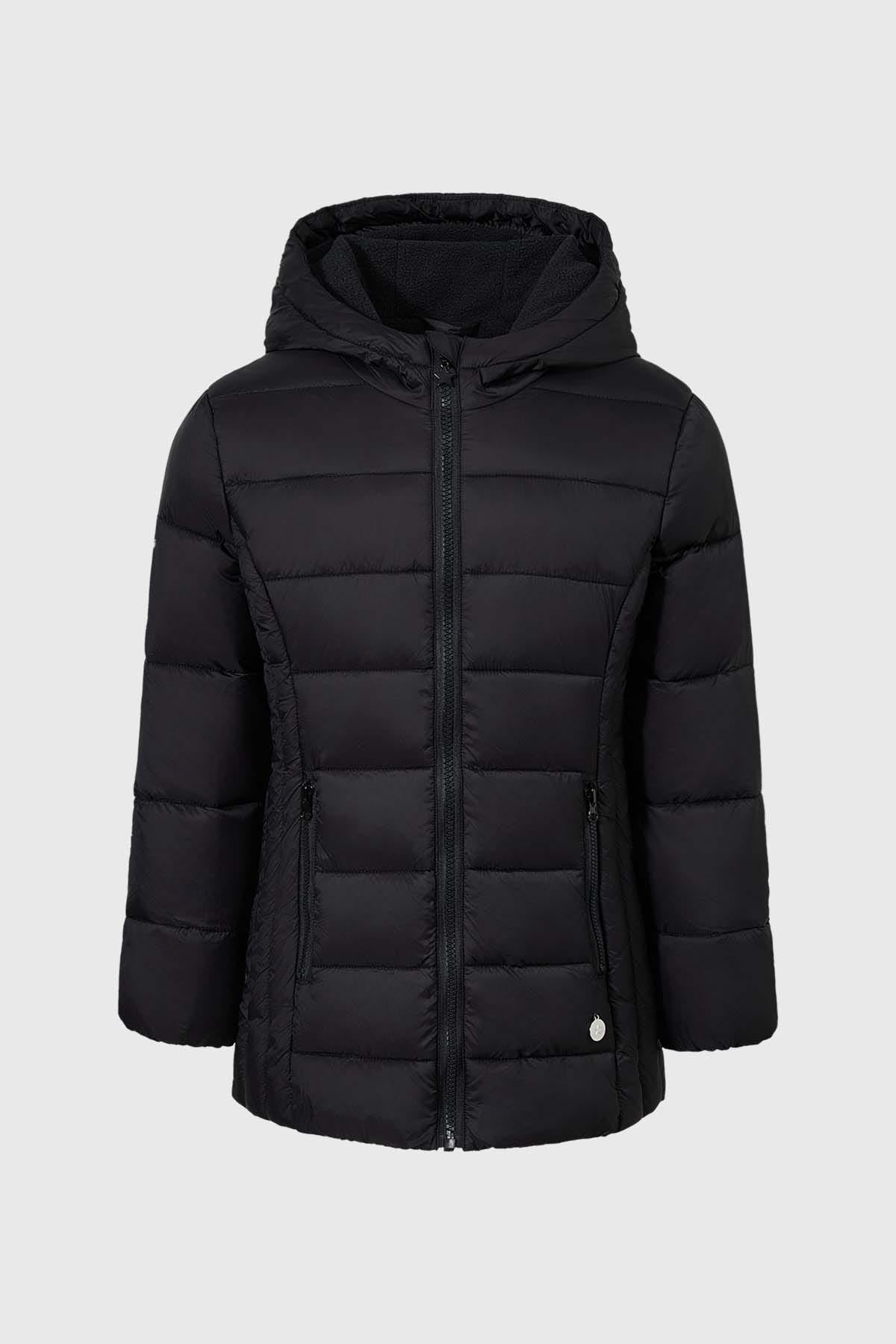 Parka Niña Larga Negro