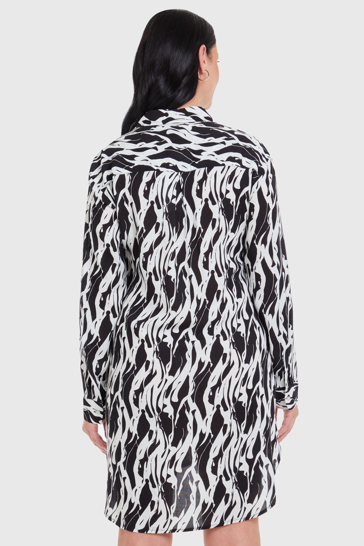 Blusa Camisera Long Fit Crudo