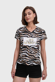 Polera Mujer Print Crudo