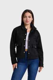 Chaqueta Mujer Corta Negro