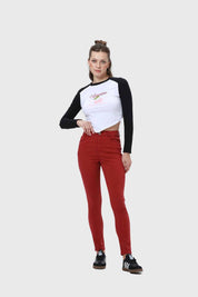 Jeans Mujer Skinny Co Rojotaliano
