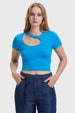 Polera Mujer Argolla Azul