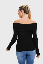 Sweater Mujer Bardot Negro