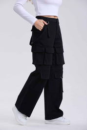 Pantalón Mujer Cargo Negro