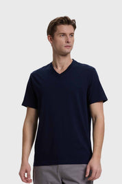 Polera Hombre Casual Básica Azul