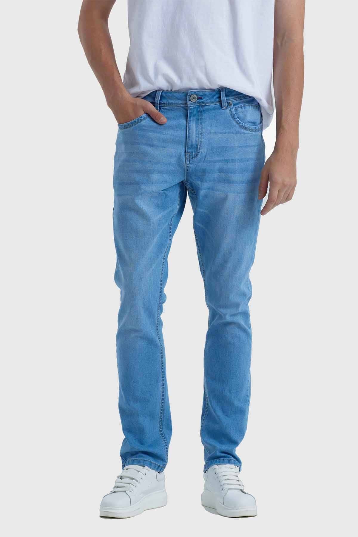 👖 Jeans Hombre Slim Azul Claro - Oferta — Descuentos Rata