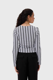 Polera Mujer Recogido Delantero Blanco