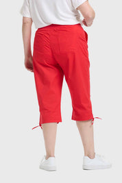 Pantalón Mujer Con Cortes Y Apertura Rojo