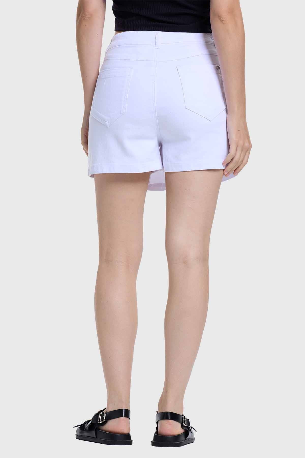 Falda Mujer Short Blanco