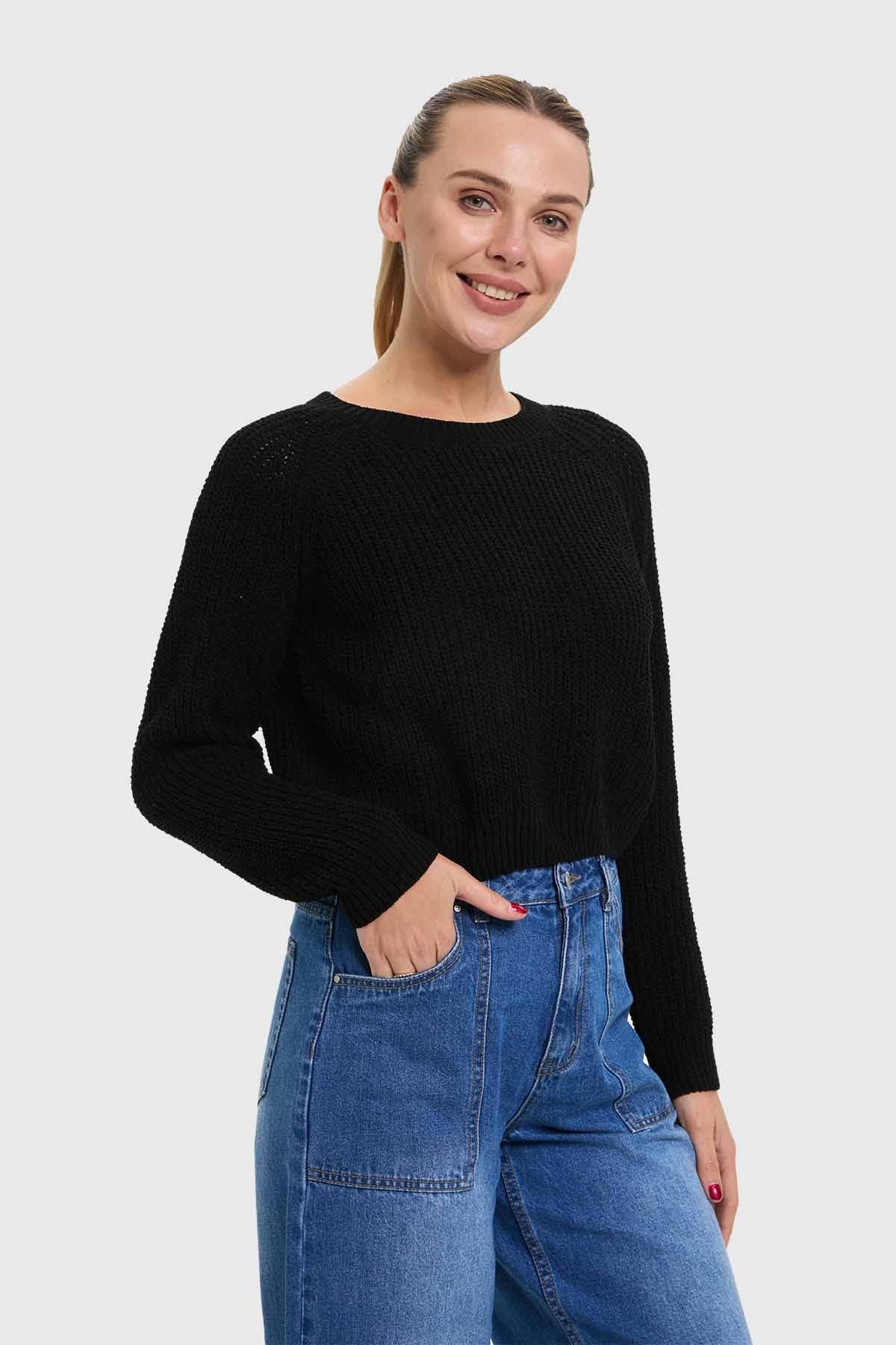 Sweater Mujer Chenille Negro