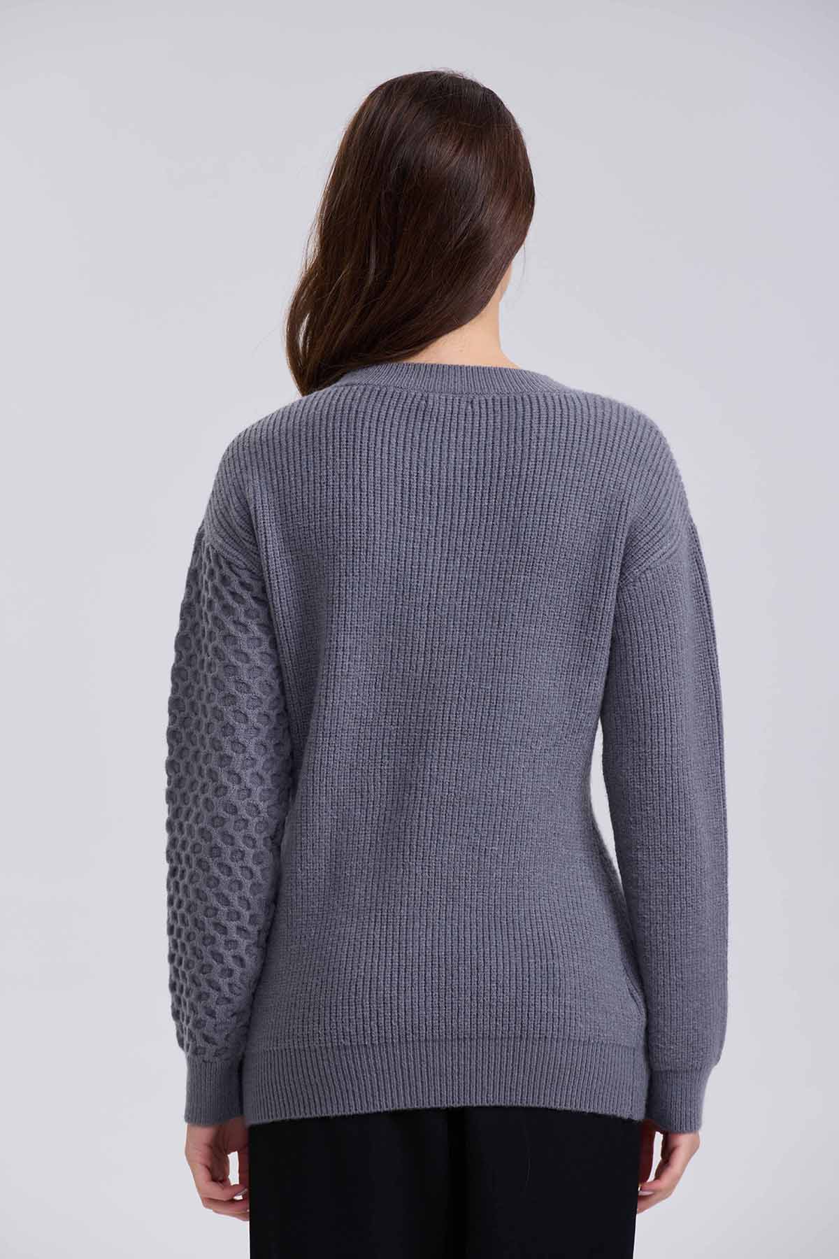 Sweater Mujer Mitad Gris