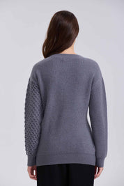 Sweater Mujer Mitad Gris