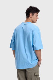 Polera Hombre Oversize Celeste
