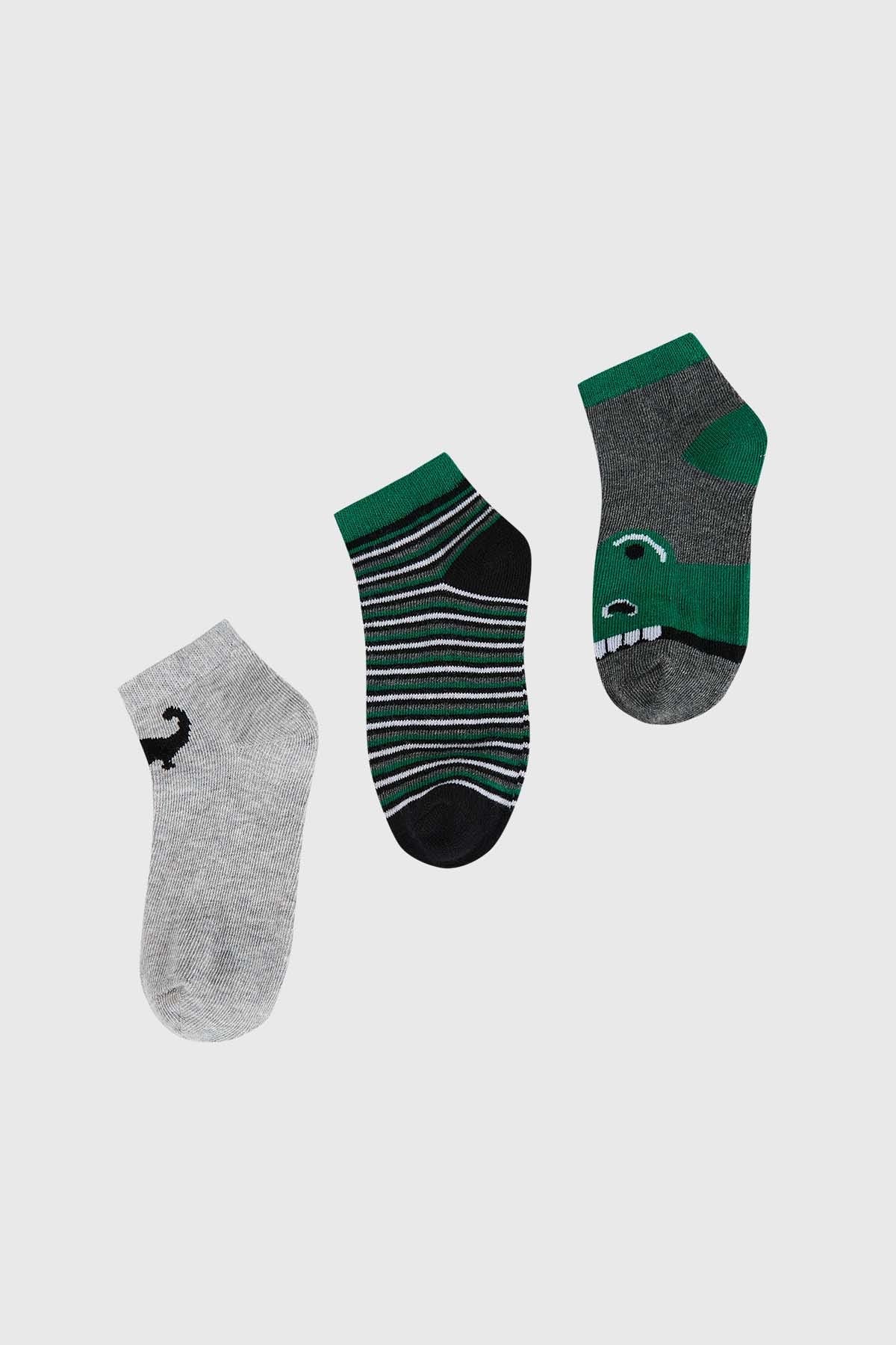 Calceta Deportiva Niño Tripack Ra Verde