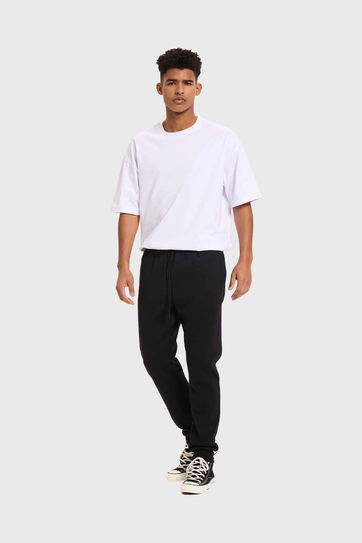 Pantalón Buzo Hombre Jogger Básico Negro