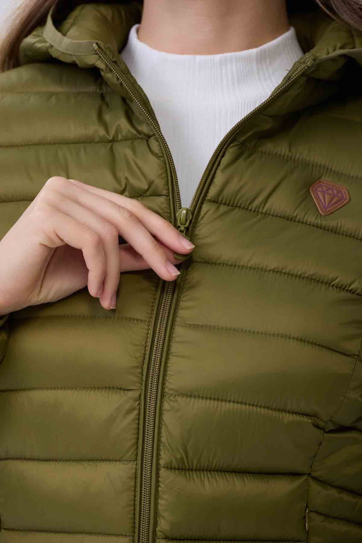 Parka Mujer Corta Verde