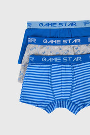 Boxer Niño Tripack Gris