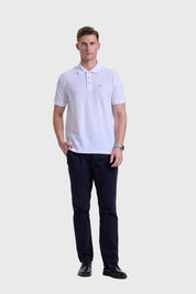 Polera Hombre Piqué Blanco