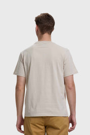 Polera Hombre Básica Con Bolsillo Beigev