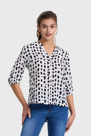 Blusa Mujer Print Crudo