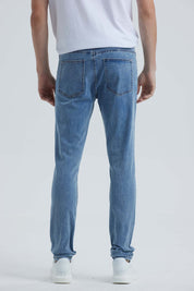 Jeans Hombre Skinny Roturas Azul