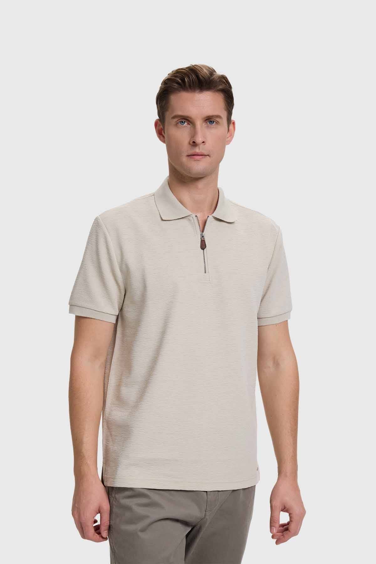 Polera Hombre Textura Gris