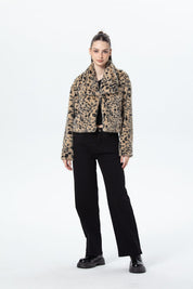 Chaqueta Mujer Peludo Café